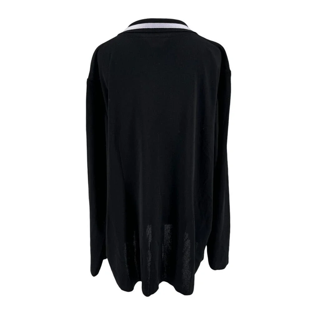 Exclusively Misook Women's Plus Black Purple Knit Cardigan Sweater Size 2X
